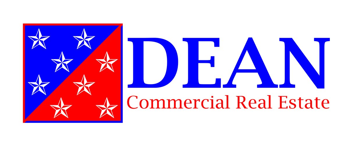 Dean Commercial Real Estate logo with a red, white and blue star flag